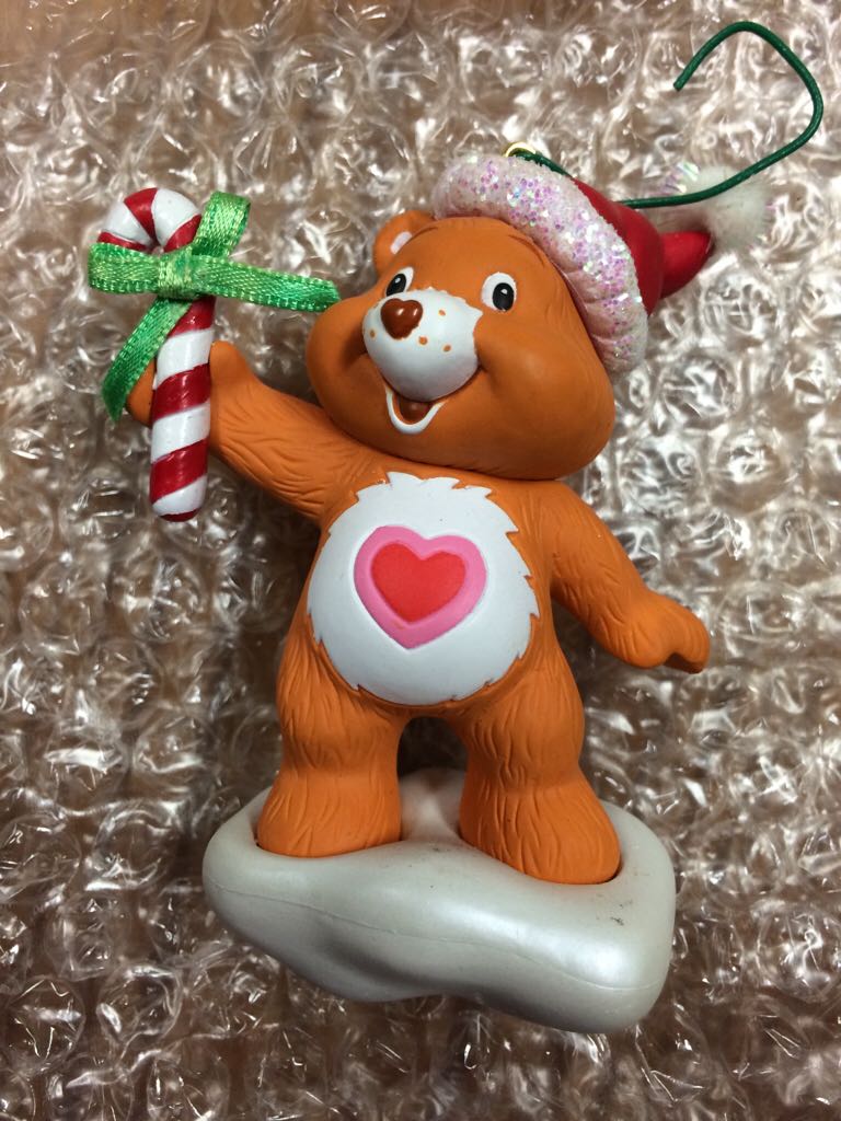 Care Bears - Tenderheart Bear Holding A Candy Cane  ornament collectible - Main Image 1