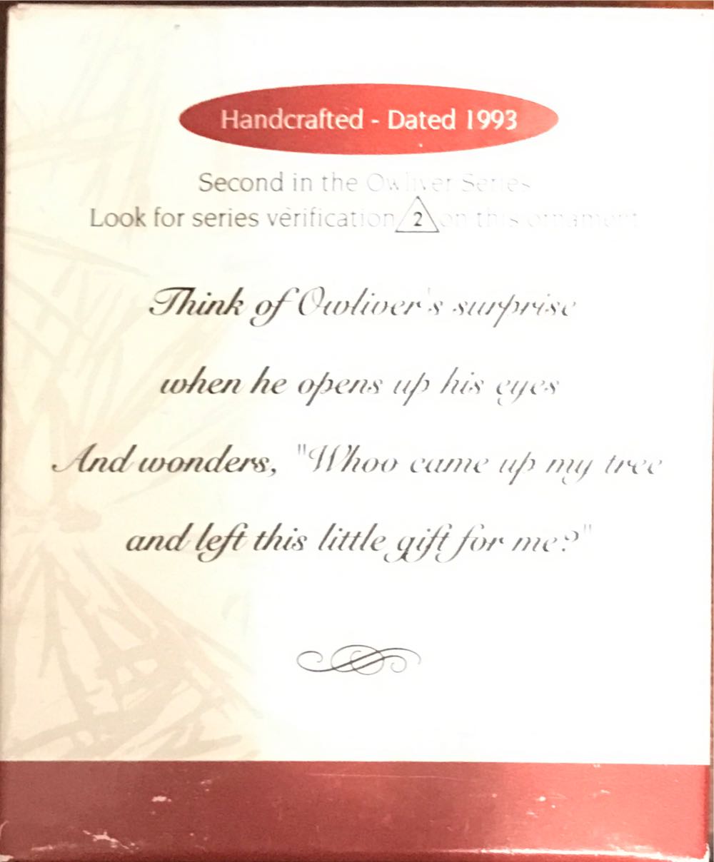 Owliver #2 - Owliver Series (Collector’s Series) ornament collectible [Barcode 015012027228] - Main Image 4