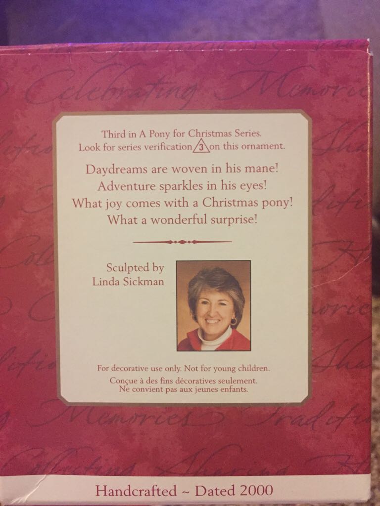 A Pony For Christmas #3 (2000) - A Pony For Christmas (Horse) ornament collectible [Barcode 015012564334] - Main Image 2