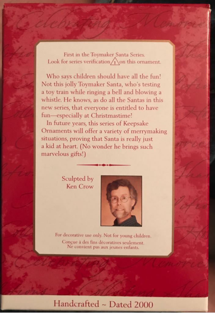 Toymaker Santa 2000 - Toymaker Santa (Santa) ornament collectible [Barcode 015012564471] - Main Image 2