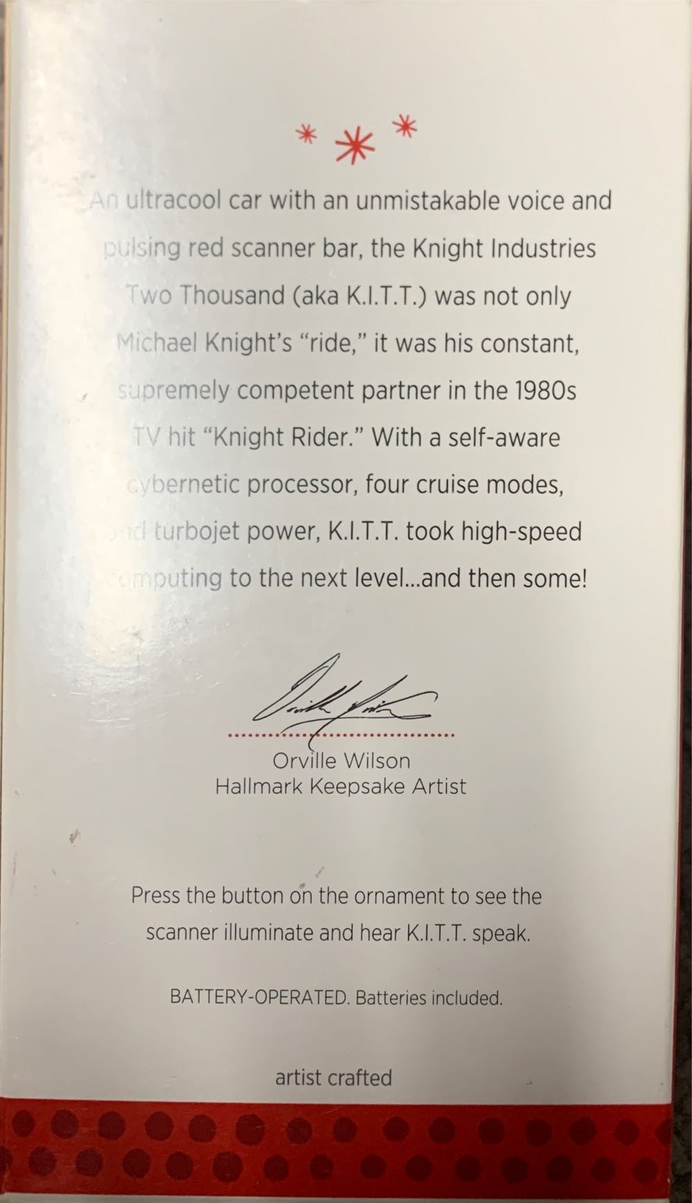 Knight Rider - K.I.T.T. - Iconic Vehicles ornament collectible - Main Image 2