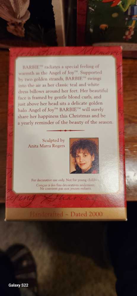 Barbie: Angel Of Joy 2000 - Hallmark Keepsake Ornament (Barbie) ornament collectible [Barcode 015012564570] - Main Image 3