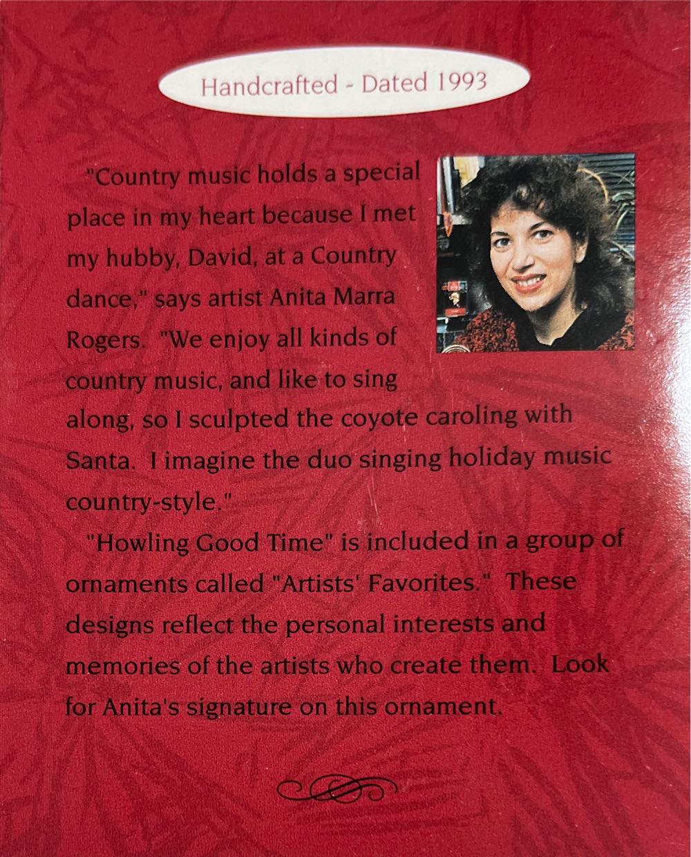 Santa Howling Good Time - Santa (Santa) ornament collectible [Barcode 015012027266] - Main Image 2