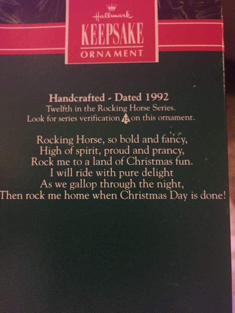 Rocking Horse - Rocking Horse Series (Hallmark Keepsake) ornament collectible - Main Image 2