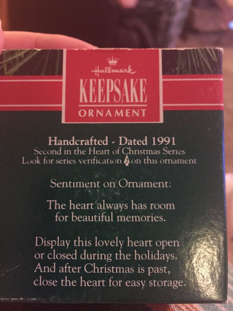 Heart Of Christmas - 1991 - #2 - Heart Of Christmas (Collector’s Series) ornament collectible - Main Image 2