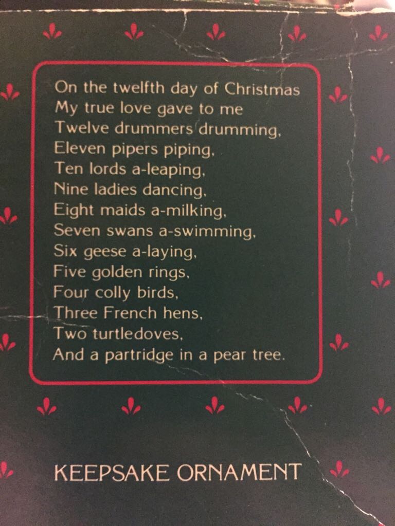 Four Colly Birds - The Twelve Days of Christmas (Acrylic) ornament collectible - Main Image 2