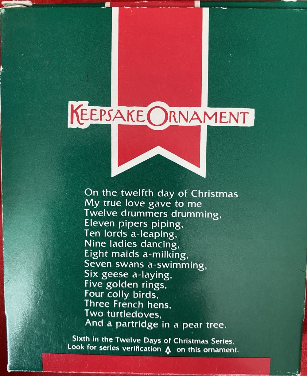 Twelve Days Of Christmas #6 Six Geese A-Laying - The Twelve Days of Christmas (Hallmark Keepsake) ornament collectible - Main Image 3