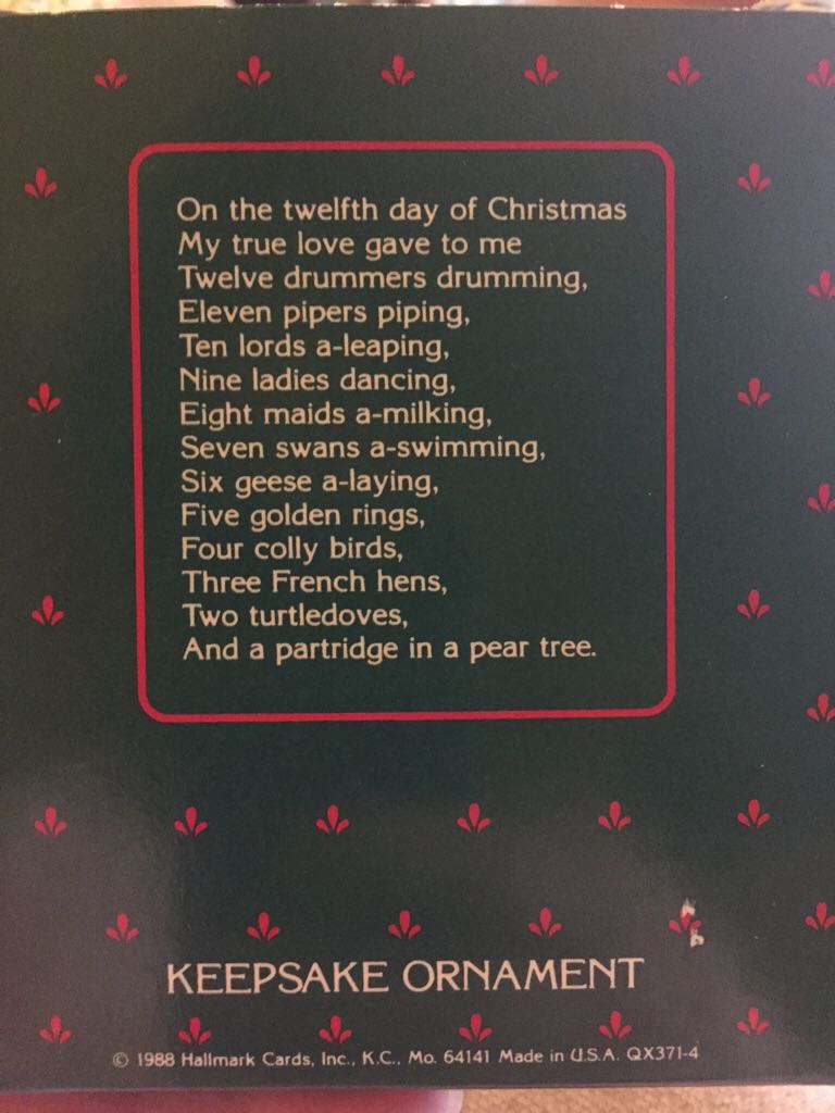 Five Golden Rings - The Twelve Days of Christmas (Hallmark Keepsake) ornament collectible - Main Image 2