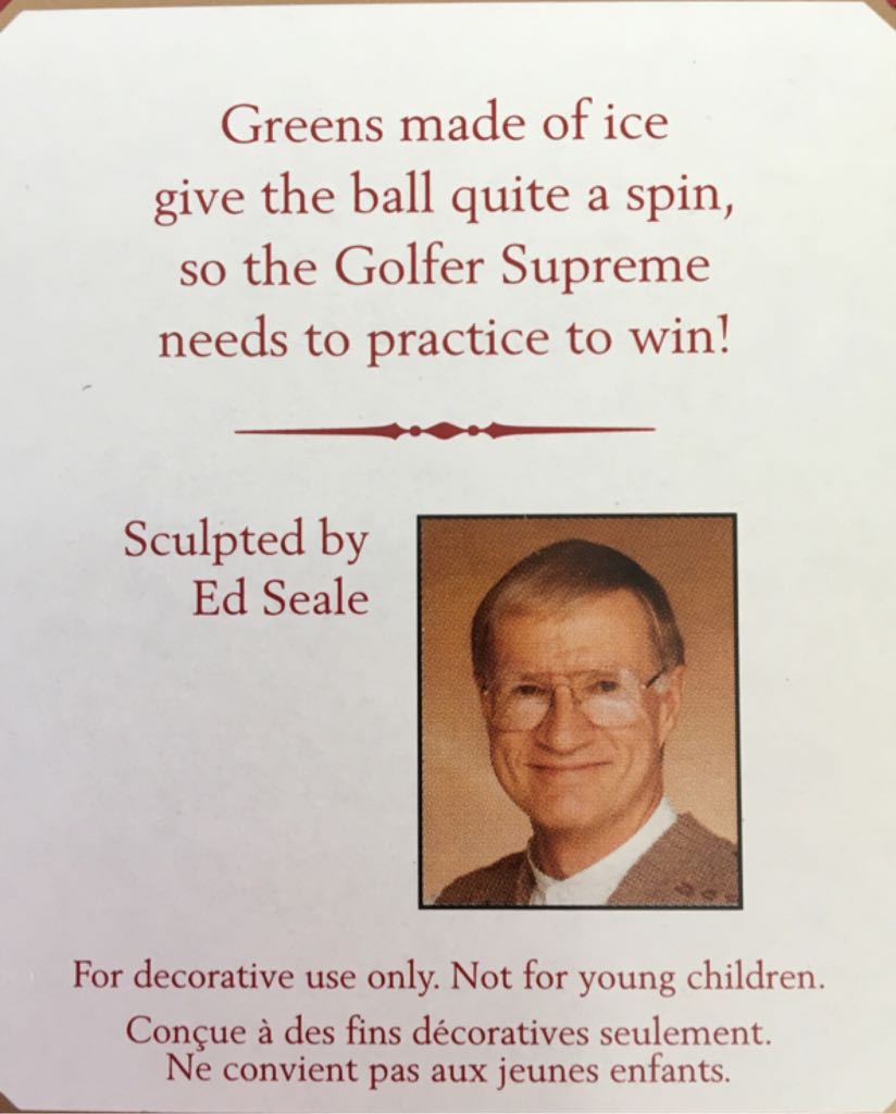 Golfer Supreme - Keepsake Ornament (Golf) ornament collectible [Barcode 015012564716] - Main Image 2