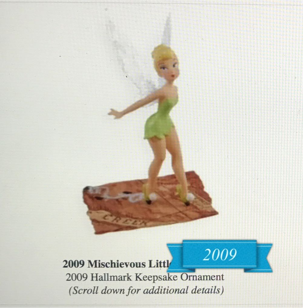 Tinkerbell On Map  (Disney Peter Pan) ornament collectible - Main Image 2