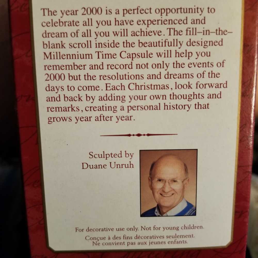 Millennium Time Capsule - Time Capsule (Keepsake Ornament) ornament collectible [Barcode 015012564792] - Main Image 3