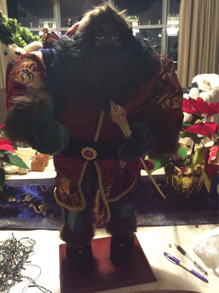 Black Santa Claus  ornament collectible - Main Image 1