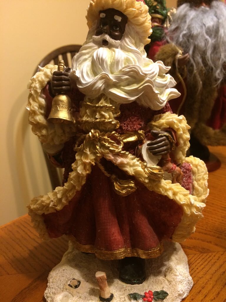 Ceramic Black Santa Claus  ornament collectible - Main Image 2