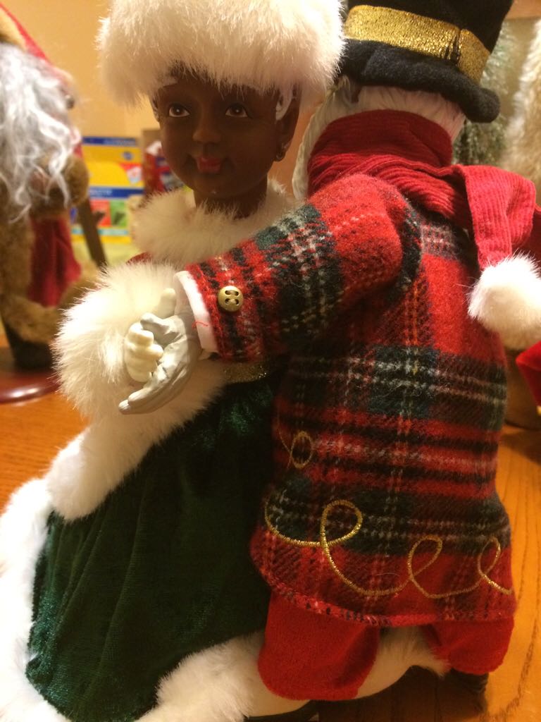 Dancing Black Santa And Mrs. Claus  ornament collectible - Main Image 2