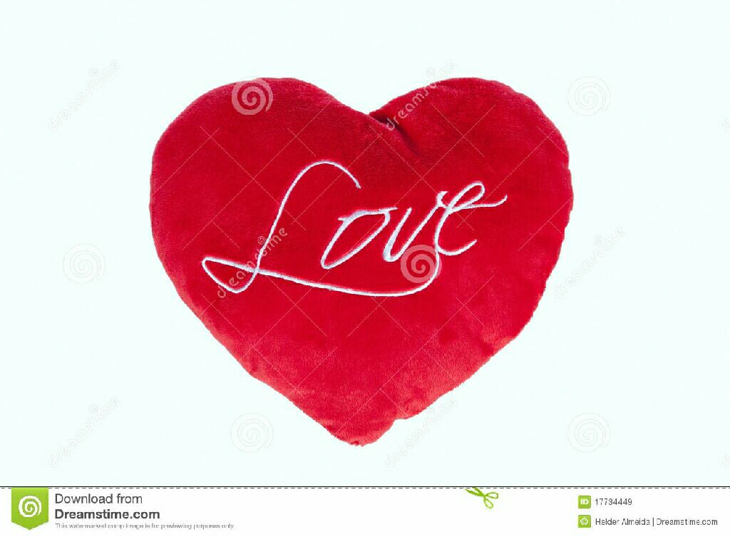 Love Red Heart Pillow (2)  (Valentine’s Day) ornament collectible - Main Image 1