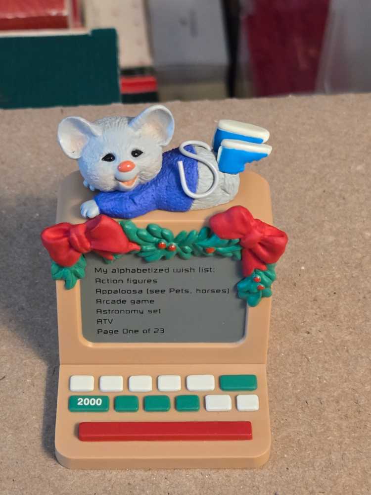 Loggin’ On To Santa - Animals (Mice) ornament collectible [Barcode 015012564990] - Main Image 4