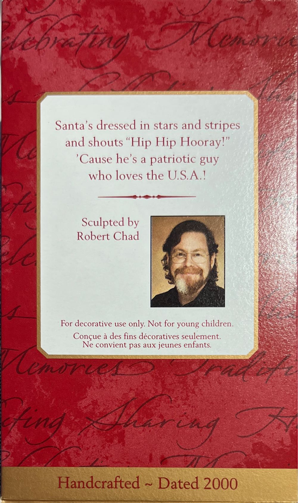 Hooray For The U.S.A. - Santa (USA) ornament collectible [Barcode 015012565133] - Main Image 2