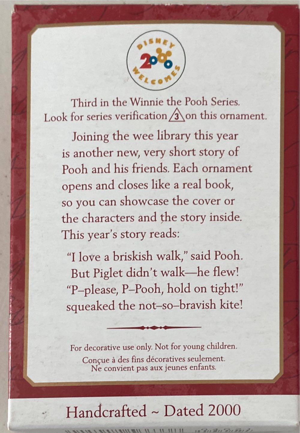 Winnie The Pooh Book #3 A Blustery Day - Winnie The Pooh Books (Disney-Winnie The Pooh) ornament collectible [Barcode 015012566338] - Main Image 3