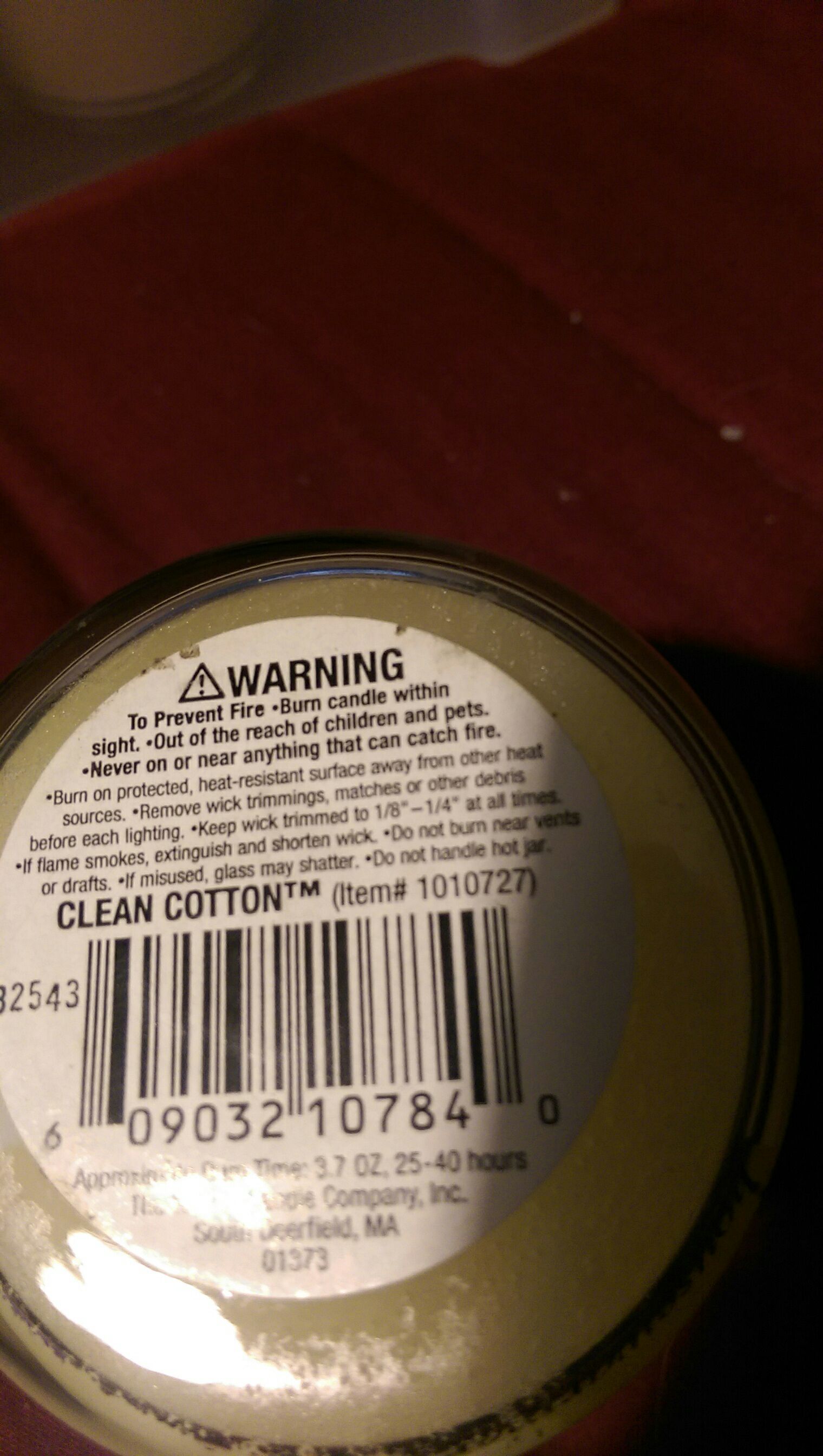 Yankee Clean Cotton housewarmer  (Candles) ornament collectible - Main Image 2