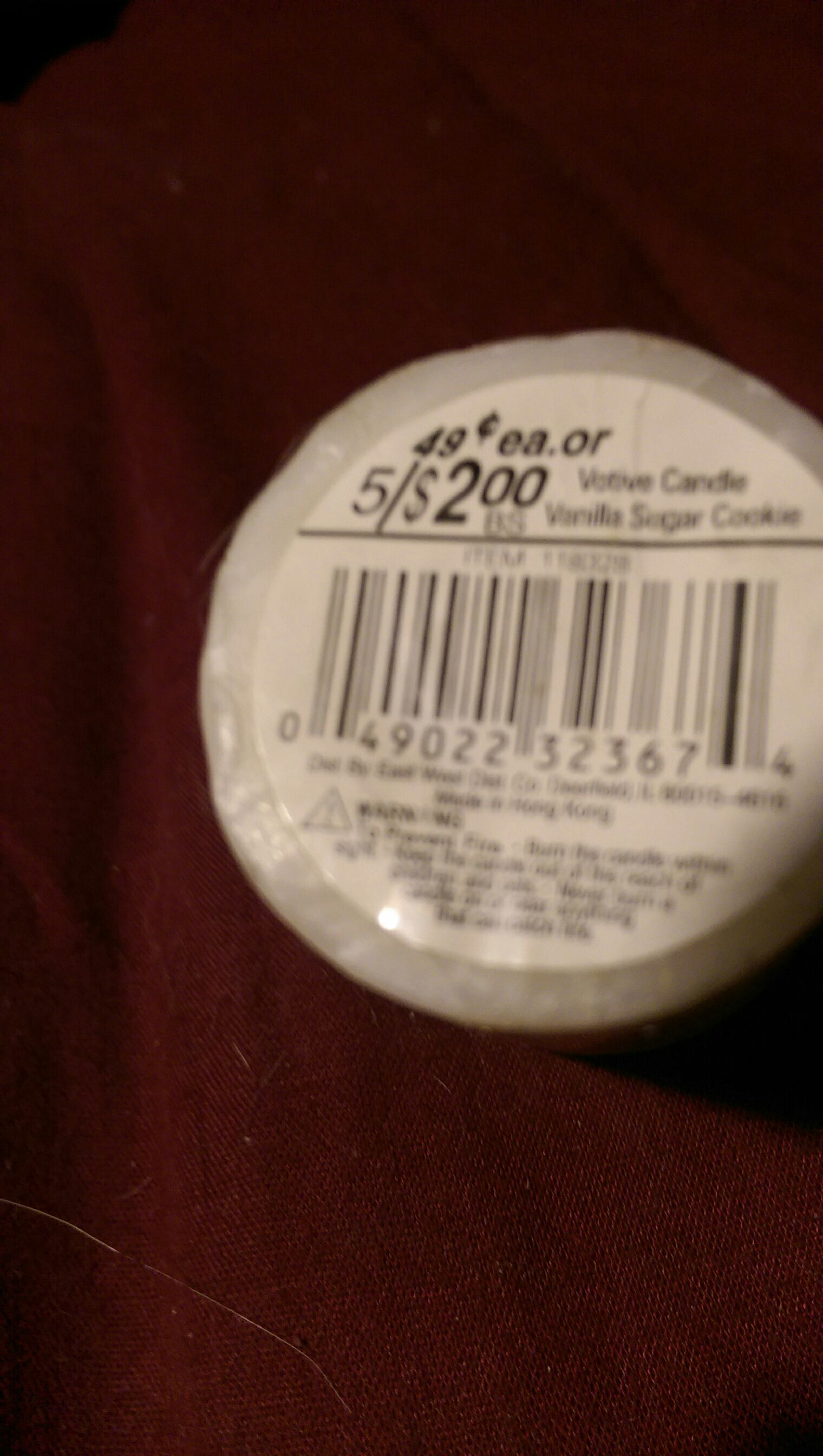 VOTIVE Candle  (Candles) ornament collectible - Main Image 2