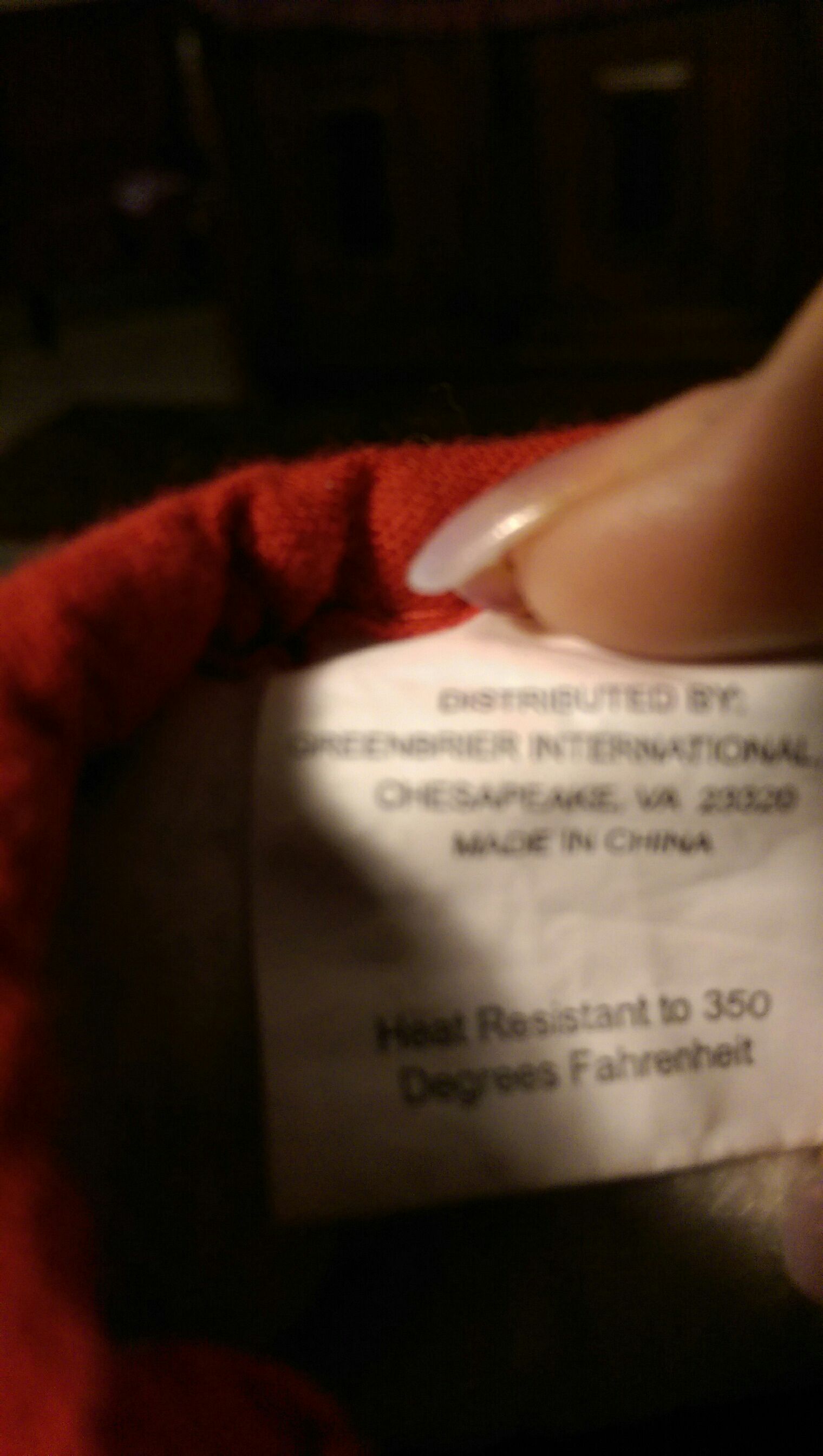 Red pot holder/ Mit  (Pot Holder) ornament collectible - Main Image 2