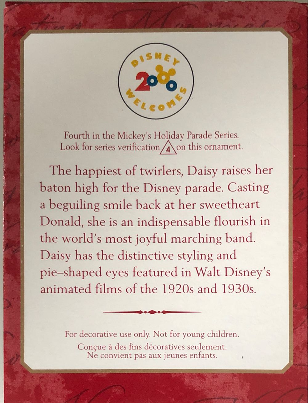 Baton Twirler Daisy - Mickey’s Holiday Parade (Disney Daisy Duck) ornament collectible [Barcode 015012566369] - Main Image 3