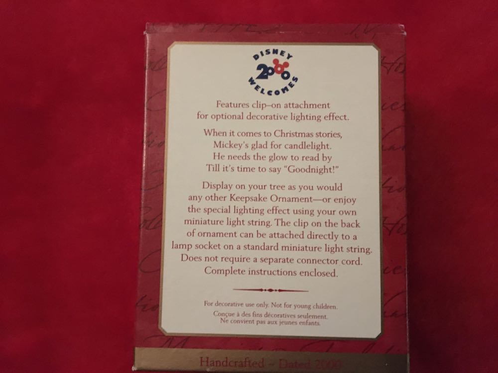 Mickey’s Bedtime Reading - Mickey Mouse (Mickey And Co.) ornament collectible [Barcode 015012566390] - Main Image 2