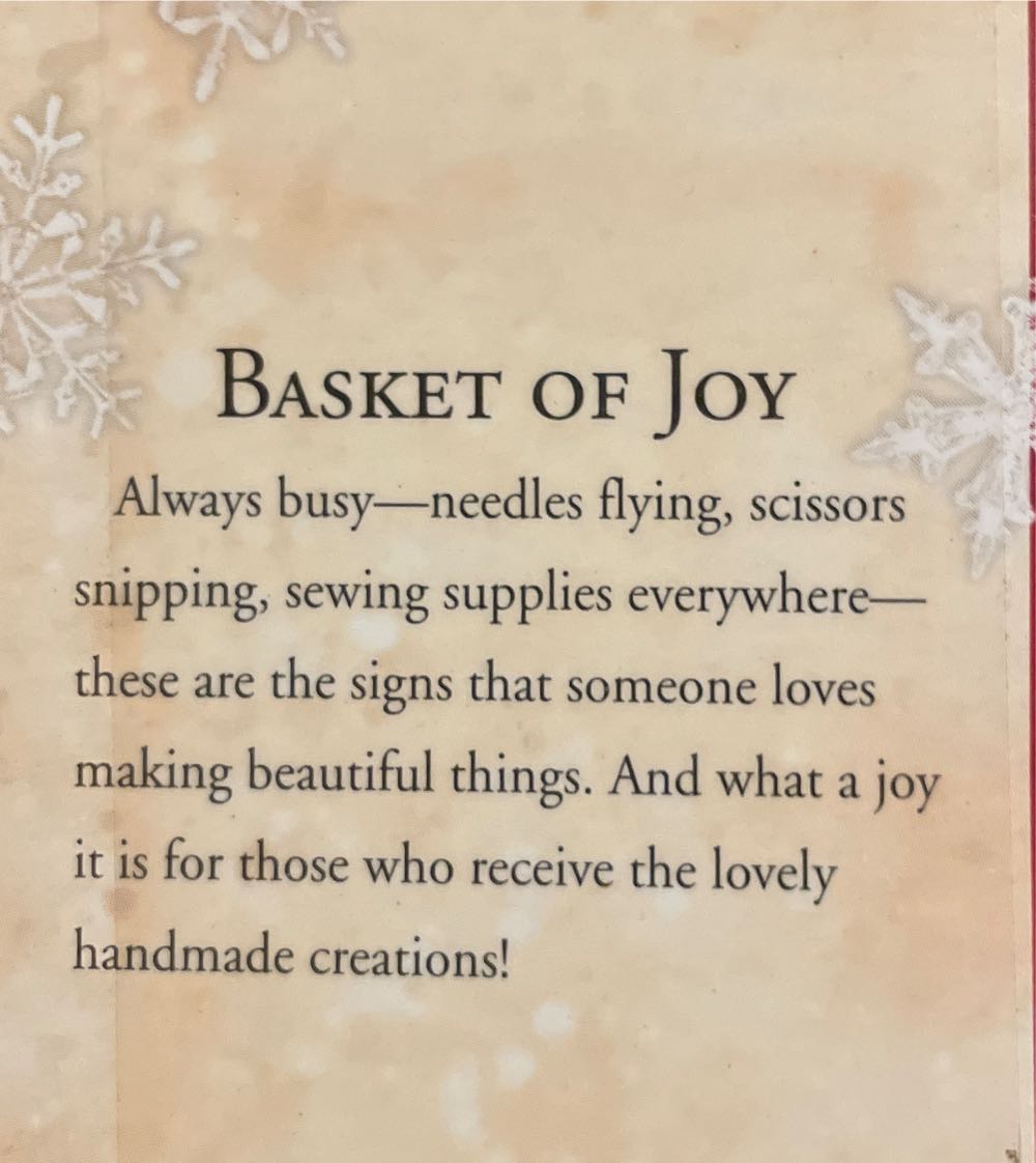 Basket Of Joy - Sewing (Hobby) ornament collectible - Main Image 2