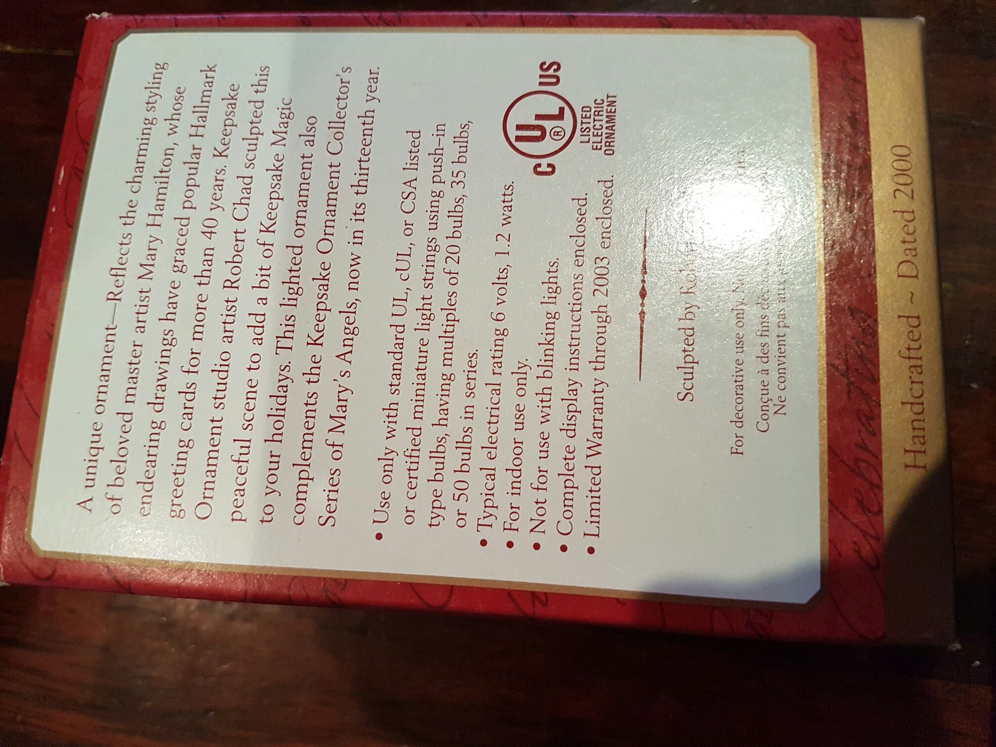 Mary’s Angels Magic (2000) - Mary’s Angels (Angel) ornament collectible [Barcode 015012568646] - Main Image 2