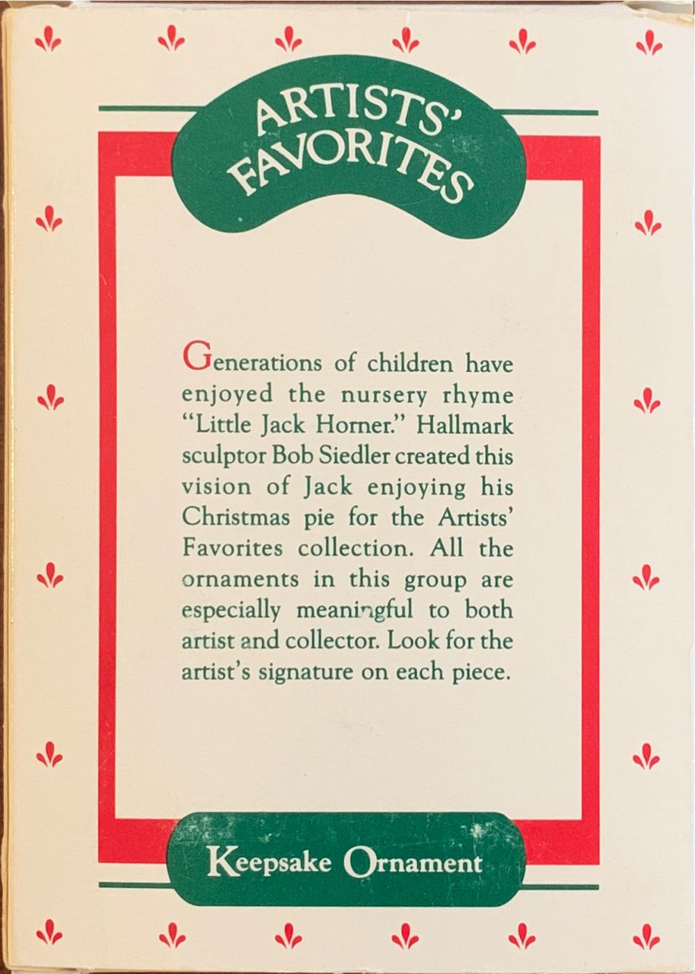 Little Jack Horner - Nursery Rhymes (Artists’ Favorites) ornament collectible - Main Image 2