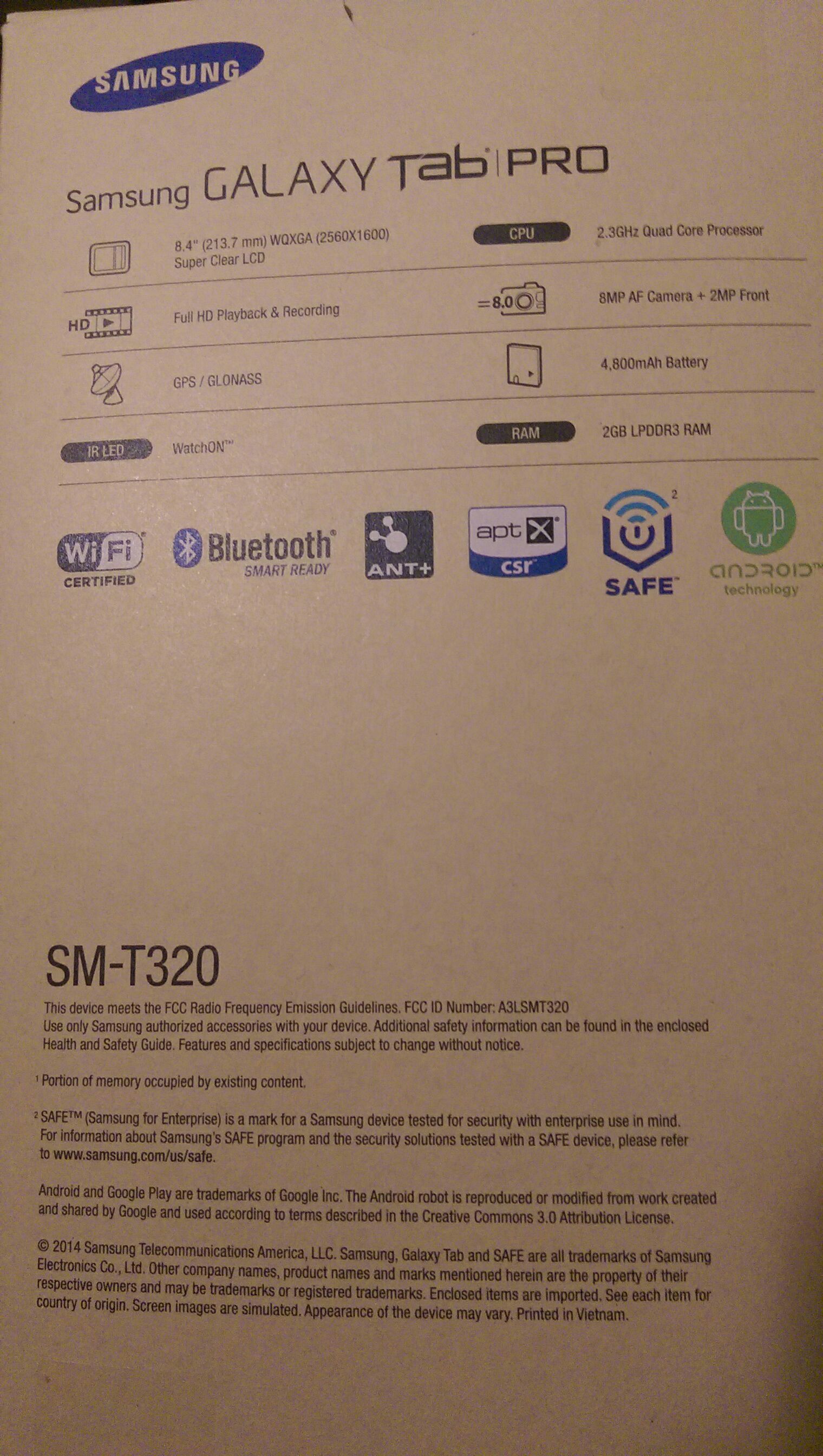 Samsung Galaxy Tab Pro 8.4  (Tablet) ornament collectible - Main Image 2