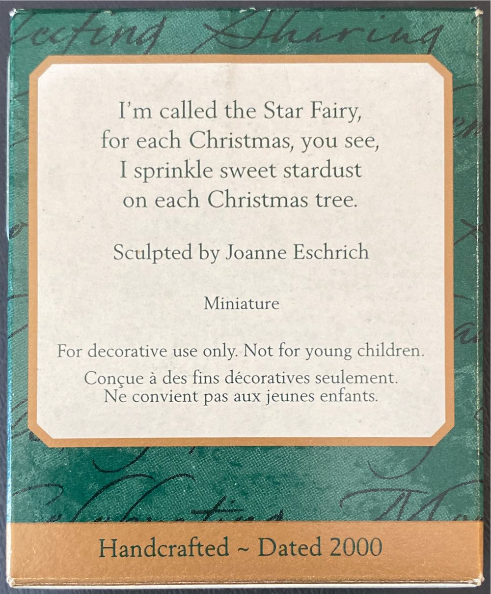 Star Fairy  - Hallmark Keepsake Miniature (Miniature) ornament collectible [Barcode 015012569360] - Main Image 2