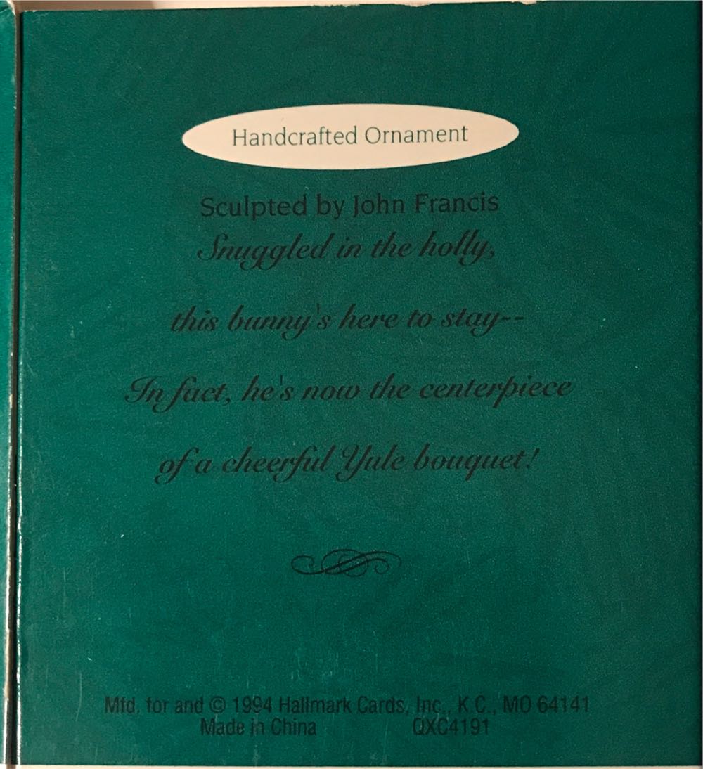 Miniature Bottle Cap Holiday Bunny - Club Bottlecaps (Bunnies) ornament collectible - Main Image 2