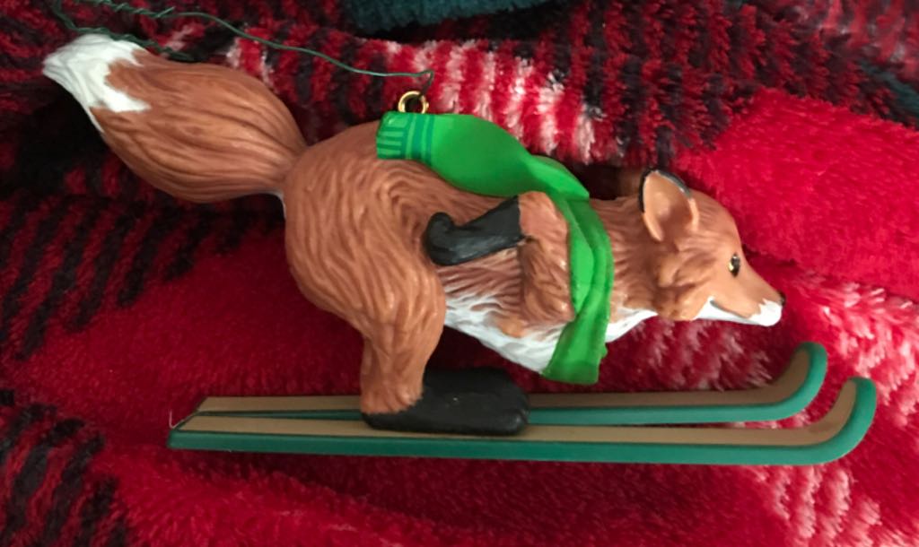 Skiing Fox - Keepsake Ornament (Fox, Skiing) ornament collectible - Main Image 2