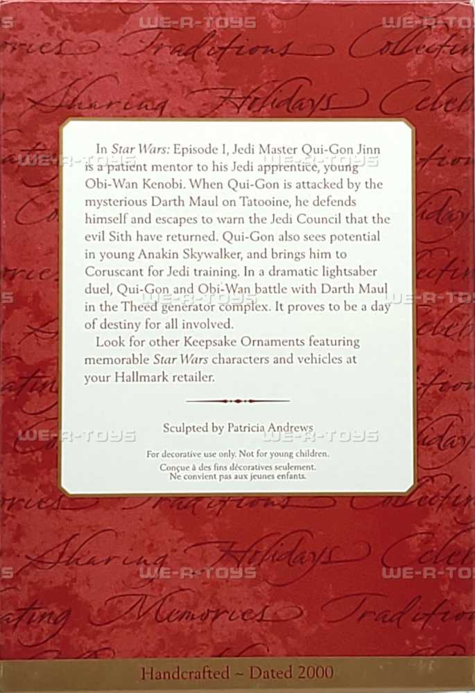 Qui-Gon Jinn - Star Wars (Star Wars: The Phantom Menace) ornament collectible [Barcode 015012569407] - Main Image 4