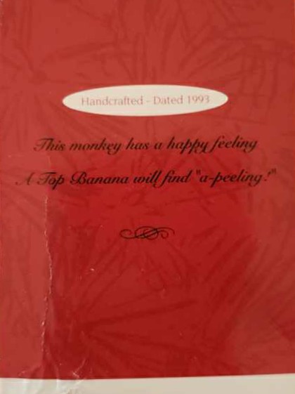 Hallmark Monkey Top Banana - Monkey (Animals) ornament collectible [Barcode 015012028942] - Main Image 2