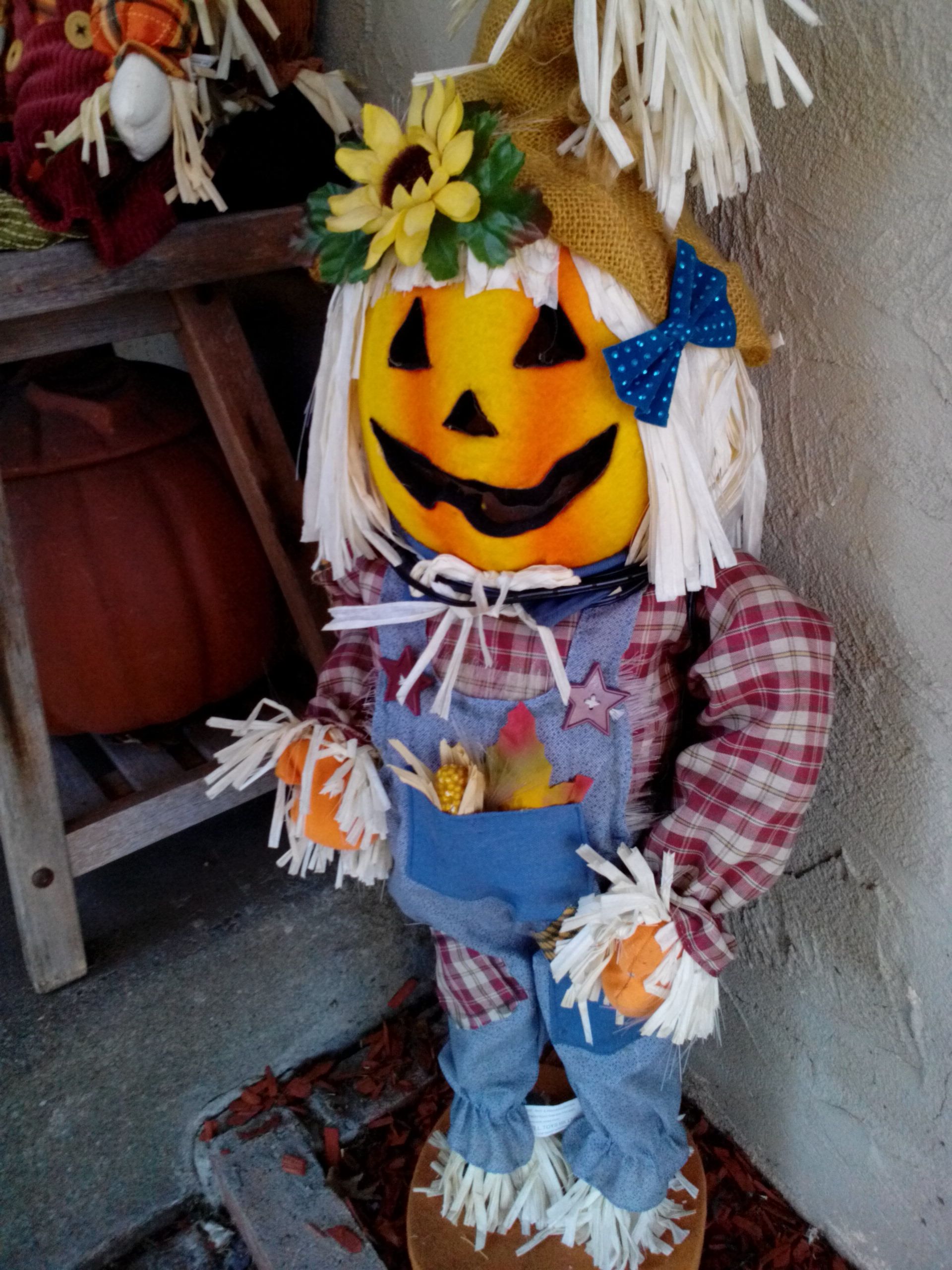 Scarecrow Lighted  (Halloween Decor) ornament collectible - Main Image 1