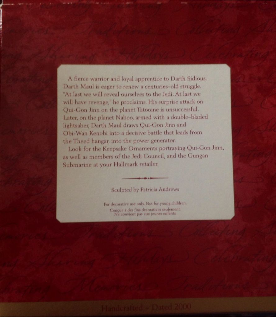 Star Wars Darth Maul - Star Wars (Star Wars Series) ornament collectible [Barcode 015012584844] - Main Image 2