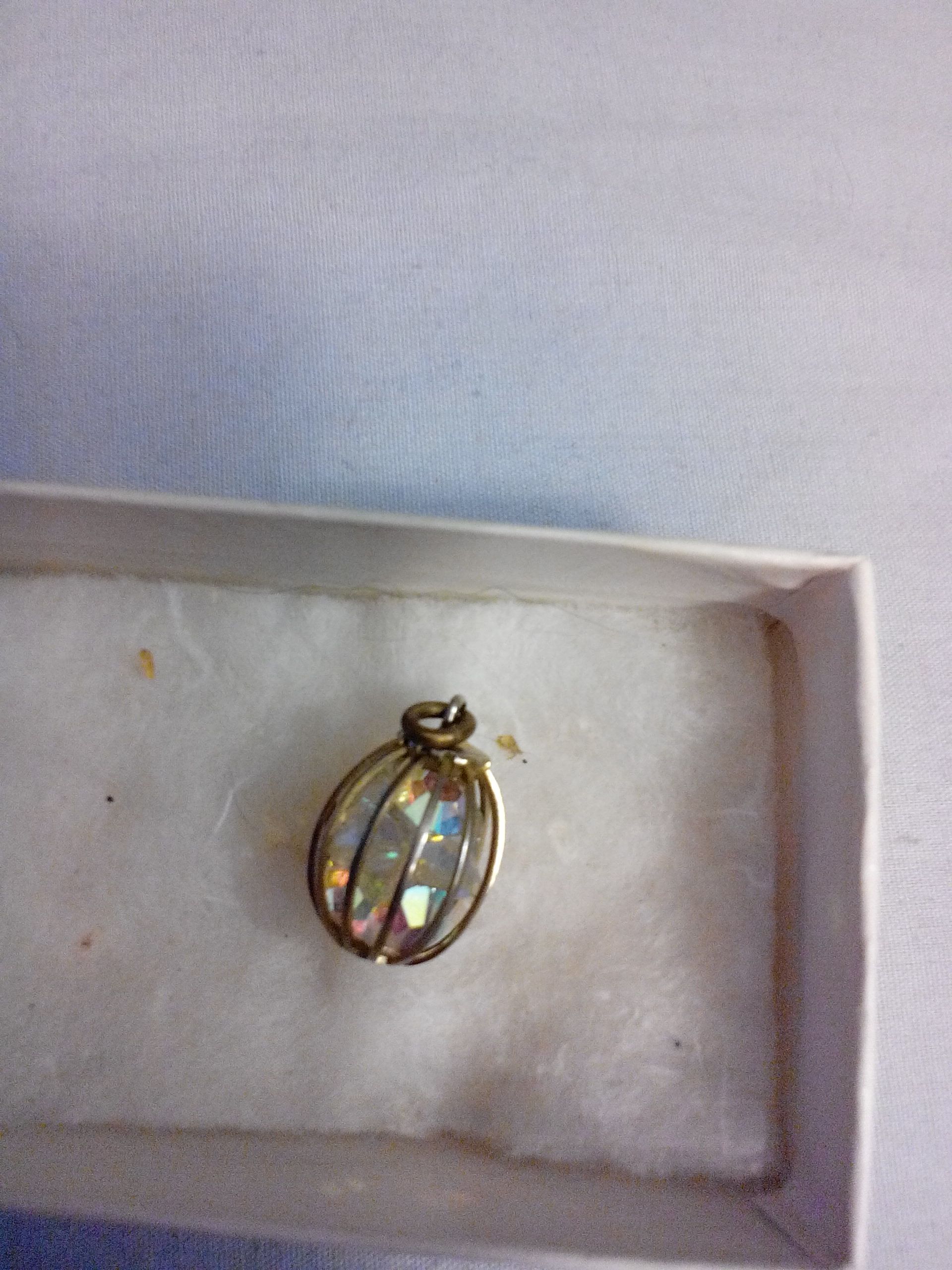 Red Glass Ball With White Trees