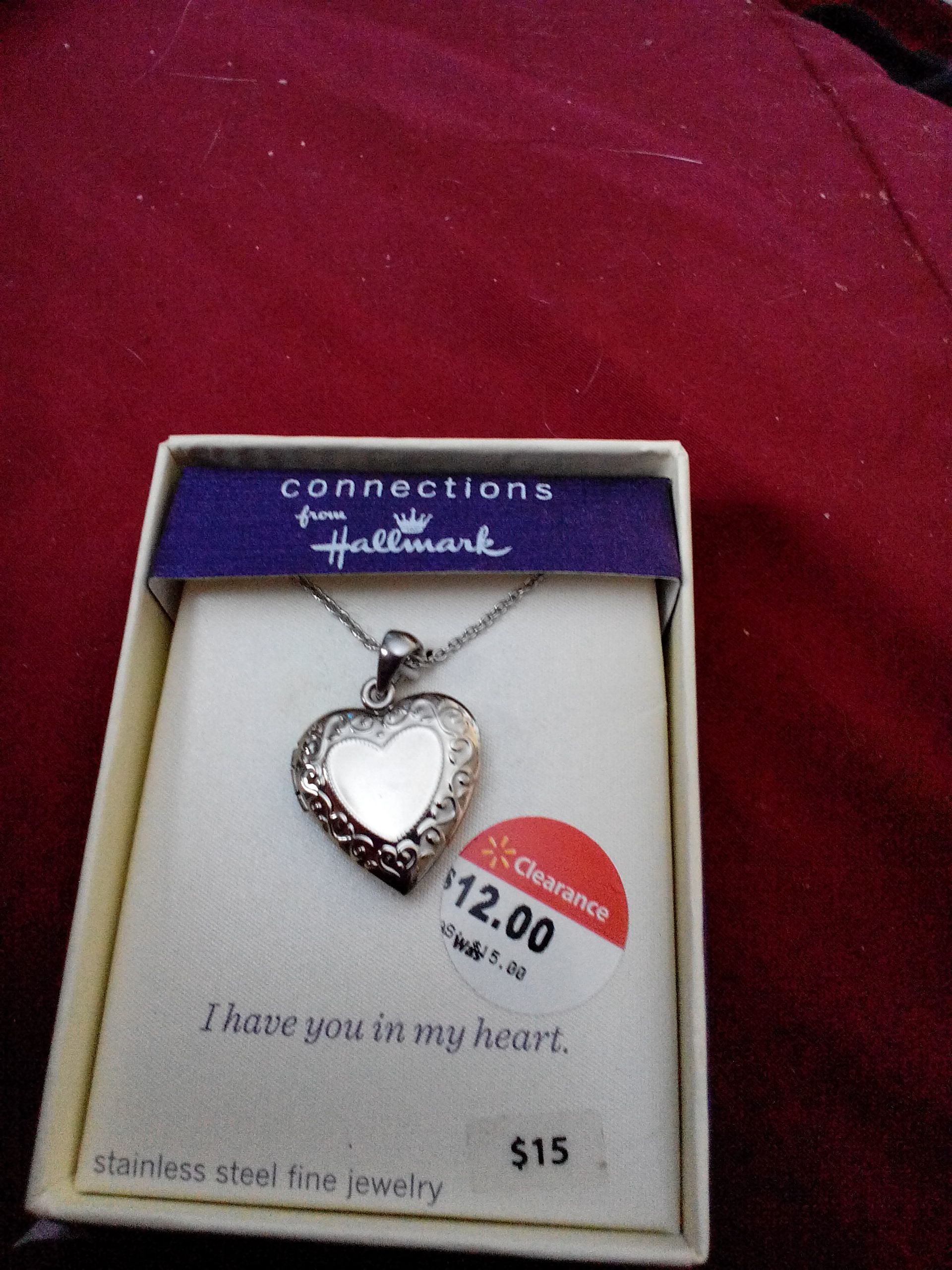 Open Heart Pendant Silver  (Yve’s Jewelry Necklace) ornament collectible - Main Image 2