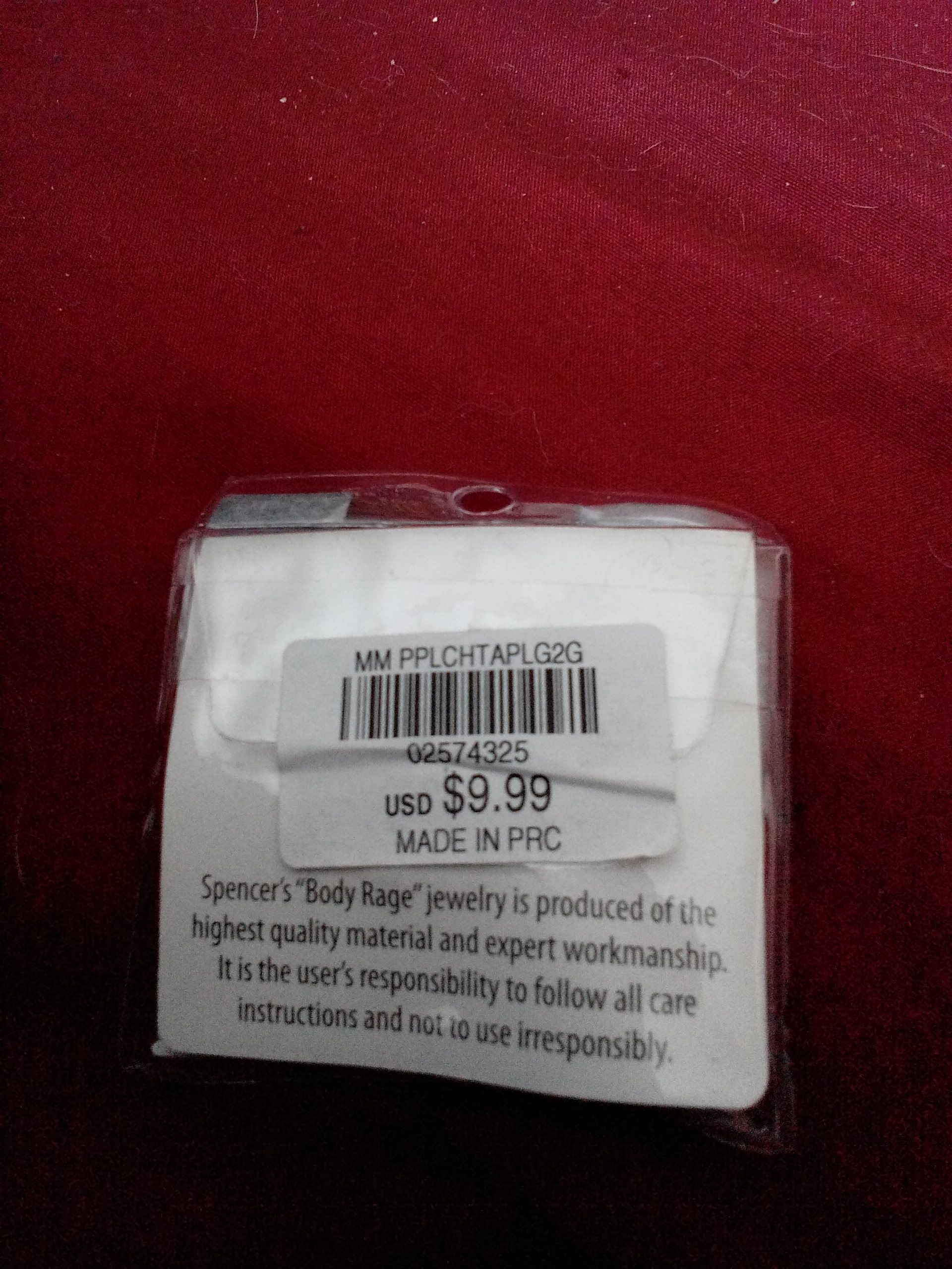 Body Rage 2G Acrylic  (Yve’s Body Jewelry) ornament collectible - Main Image 2