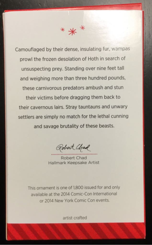 Wampa - Star Wars: The Empire Strikes Back (Star Wars) ornament collectible - Main Image 2