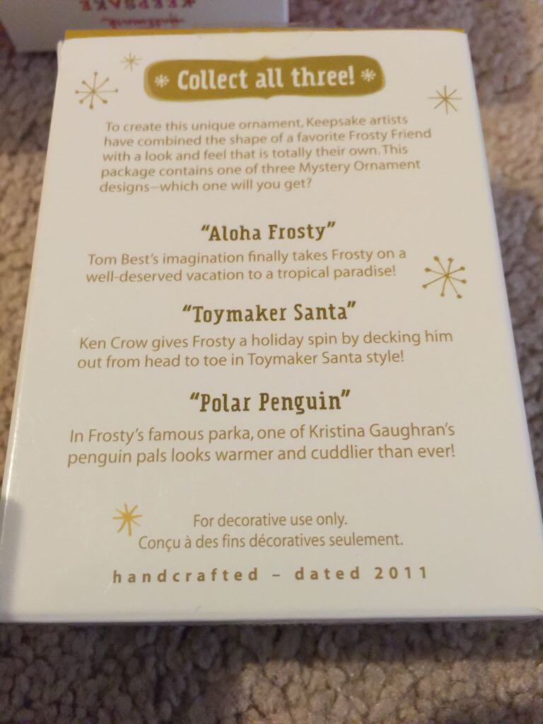 Mystery Ornament - Frosty Friends (Mystery Ornament) ornament collectible - Main Image 2