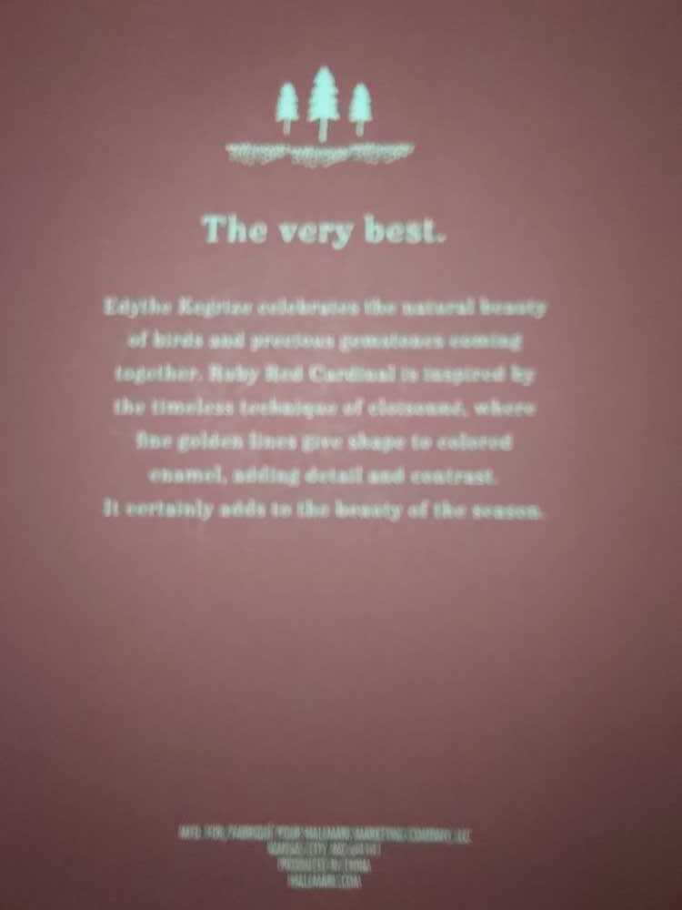 Ruby Red Cardinal - Beauty Of The Birds (Birds) ornament collectible - Main Image 4