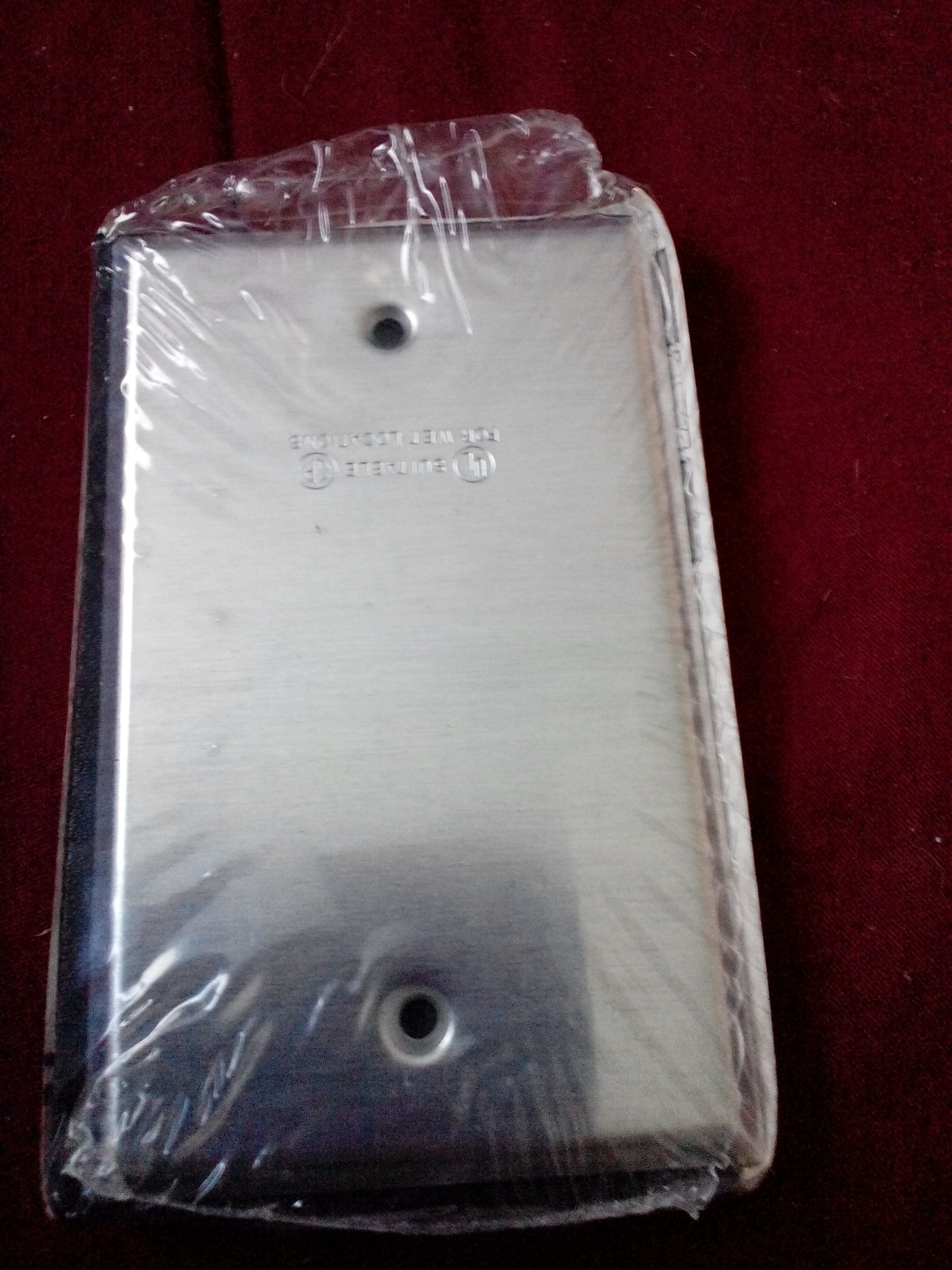 Single Blank Metal (1) Wallplate  (Electrical) ornament collectible - Main Image 1