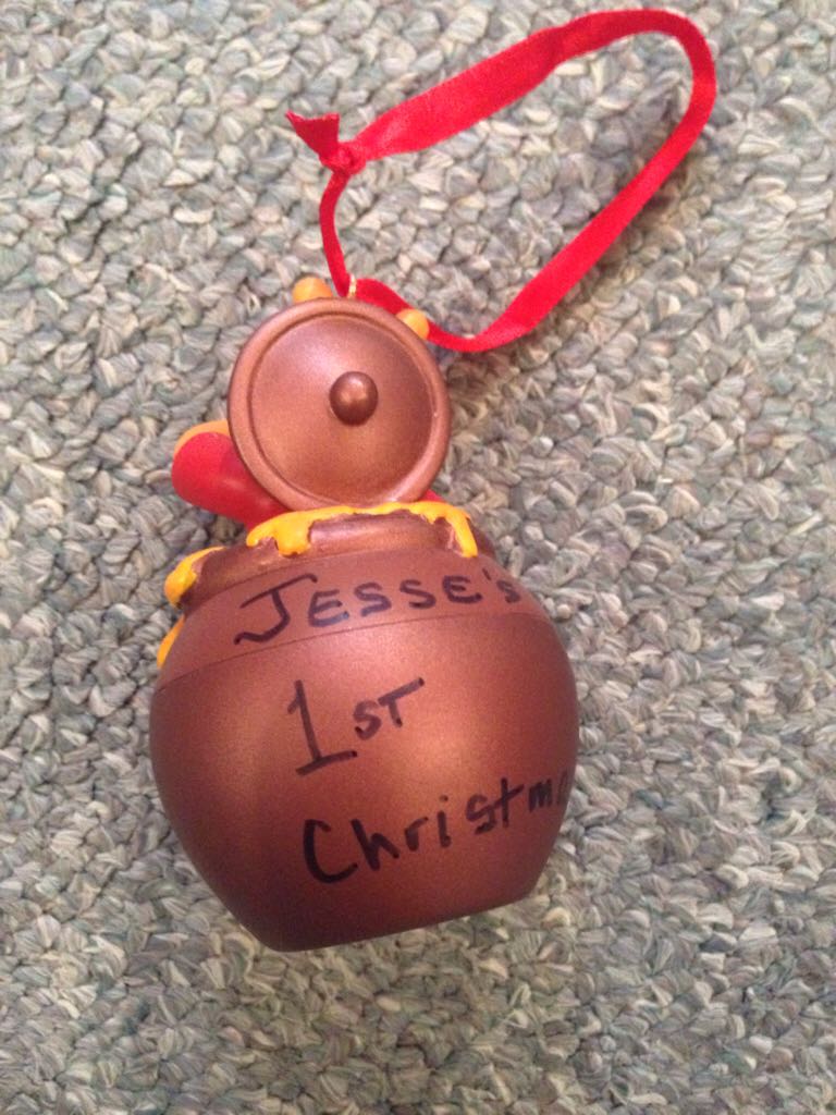 Winnie The Pooh: In A Honeypot - Jesse’s First Christmas  ornament collectible - Main Image 2