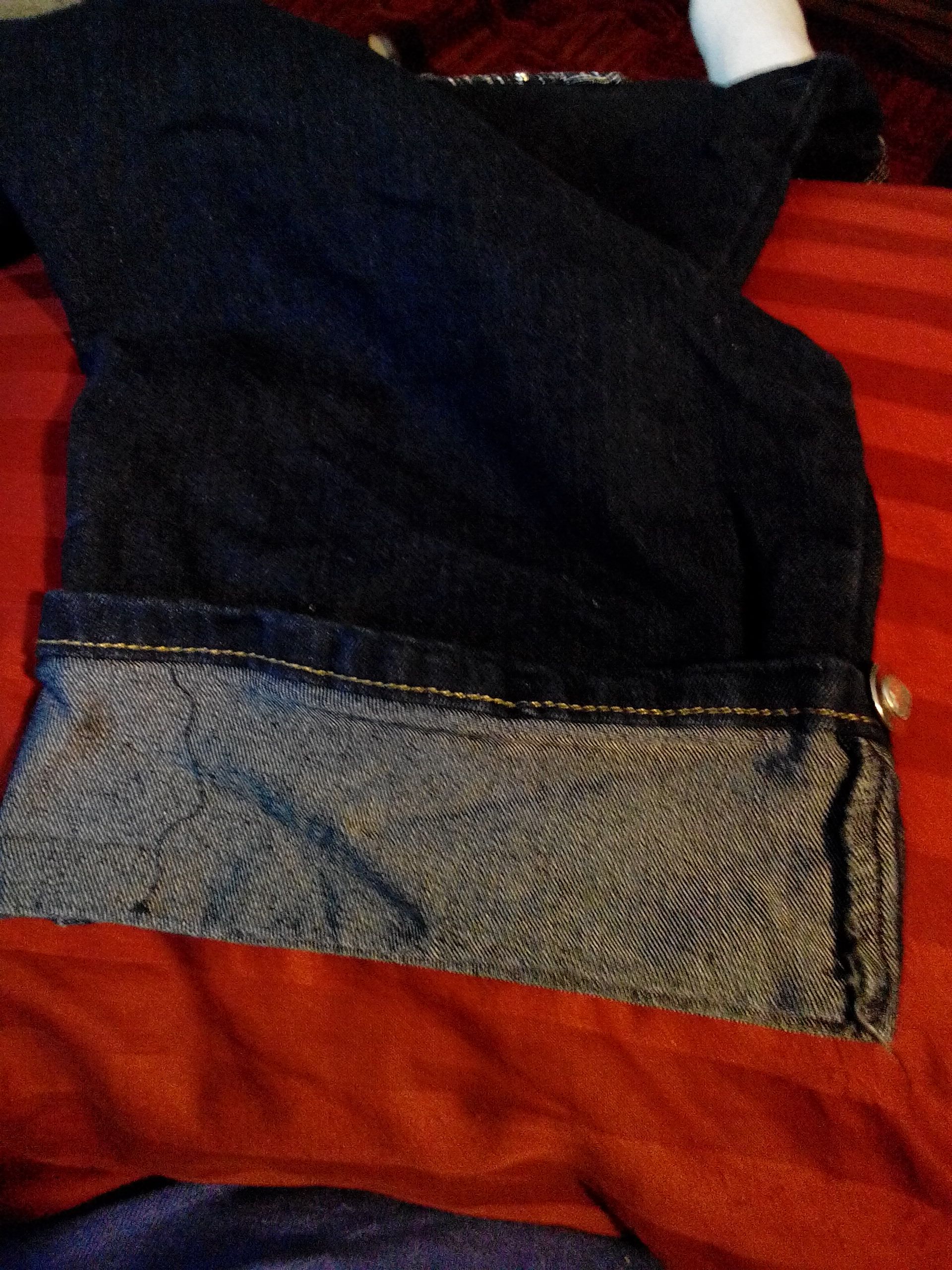 Shorts Mid thigh Denim Blue with crystals  (Summer clothes) ornament collectible - Main Image 2