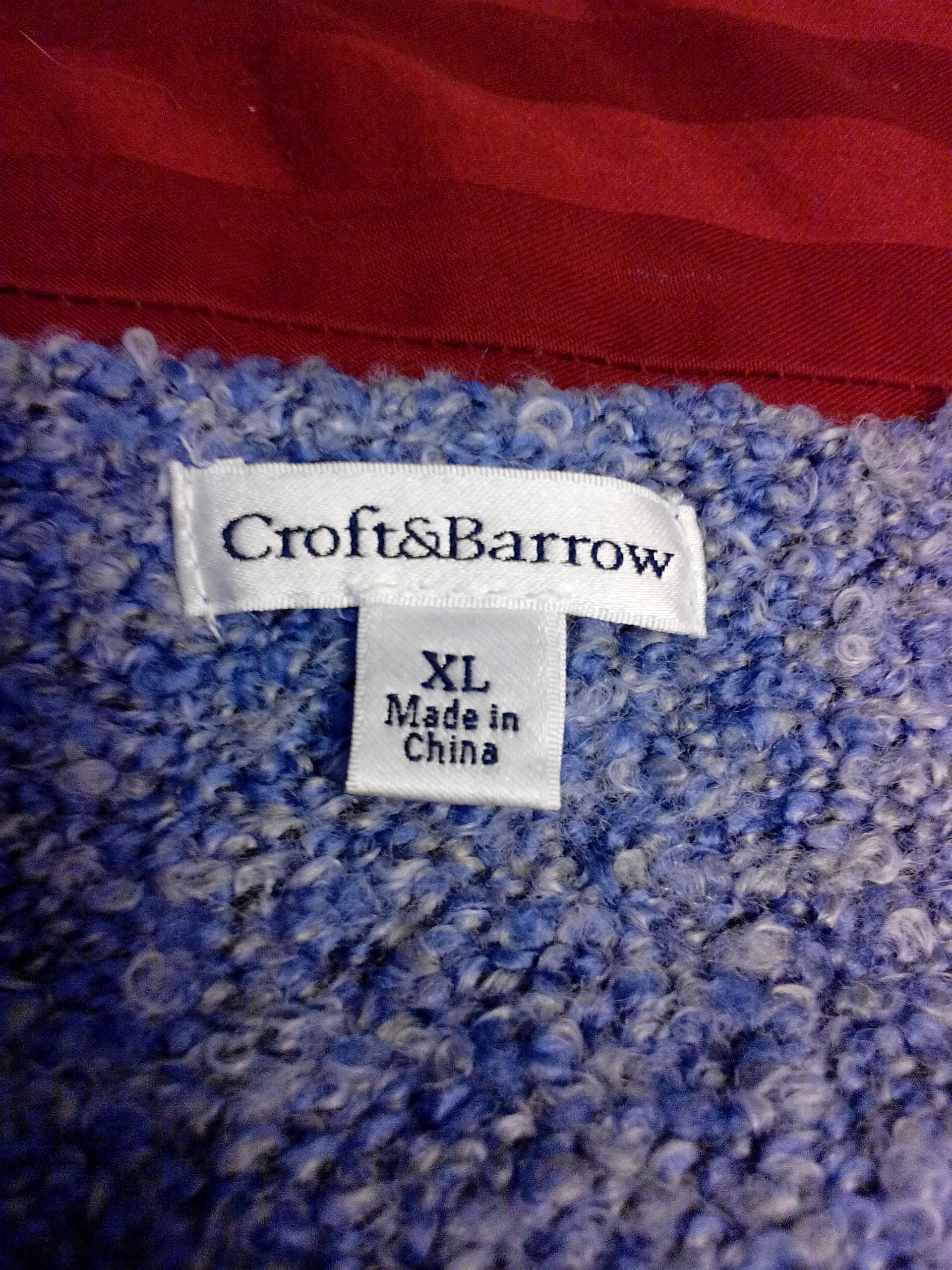 Knitted Blue V neck sweater  (Winter clothes) ornament collectible - Main Image 2