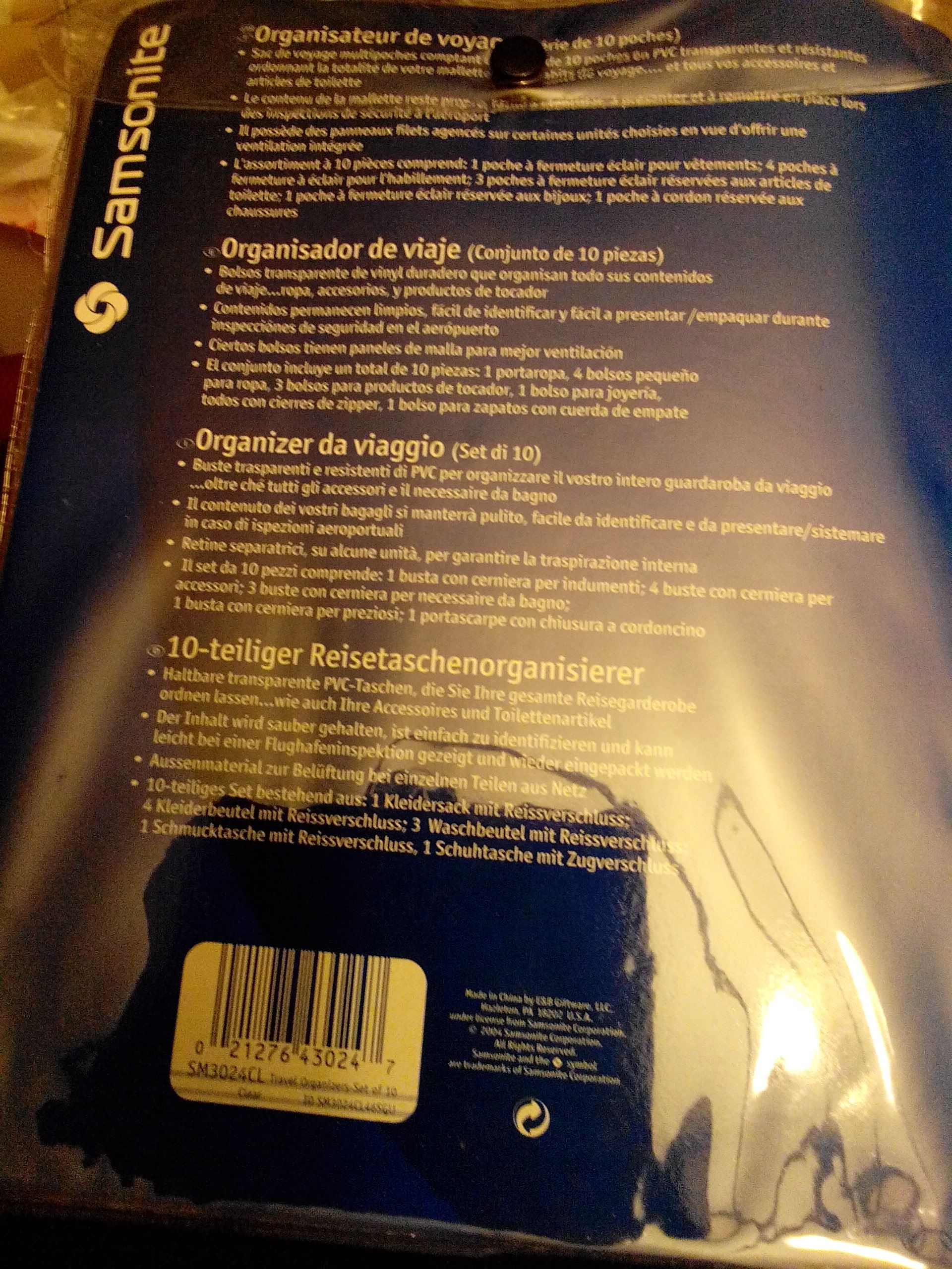 Samsonite Travel Organizers Set Of 10  (Travel) ornament collectible - Main Image 2