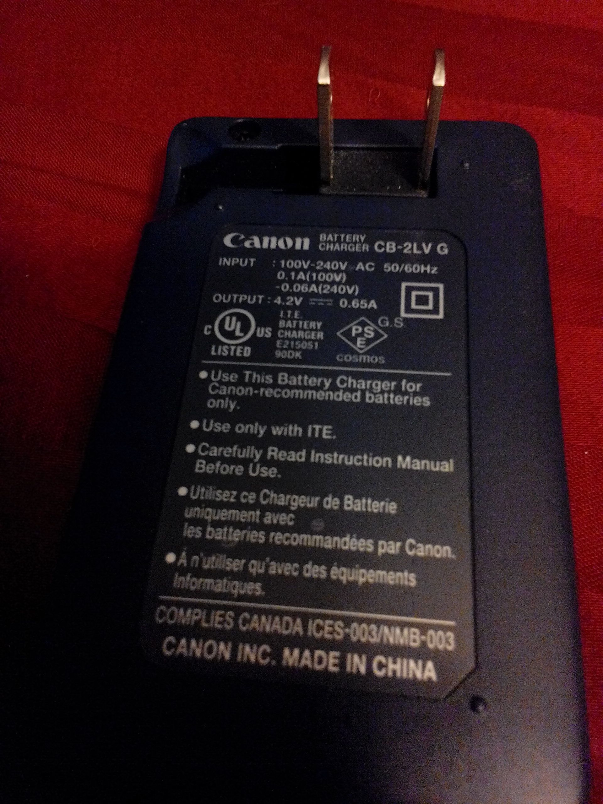 Canon Battery Charger CB-2LV G  (Camera) ornament collectible - Main Image 2